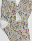 Midnight Wildflower Socks: Sage