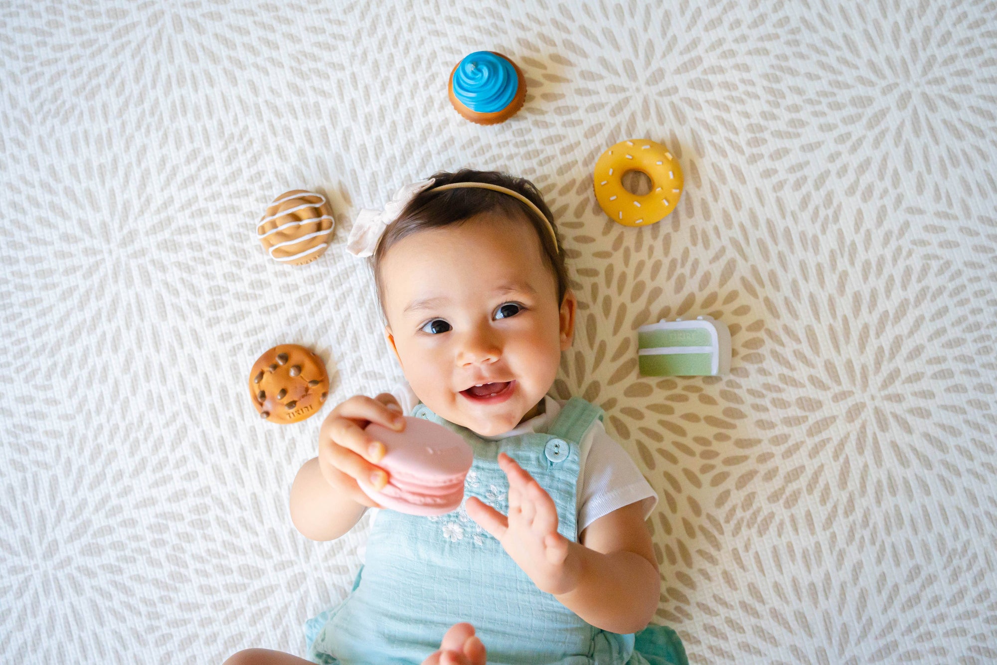 Donut Natural Rubber Teether and Rattle