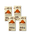 Mini Pumpkin Loaf boxes set of four with pumpkin graphic on front labels