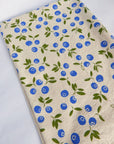 Blueberry Kitchen Towel, Handprinted Tea Towel