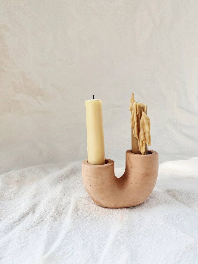 Rising Candle Holder: Terracotta