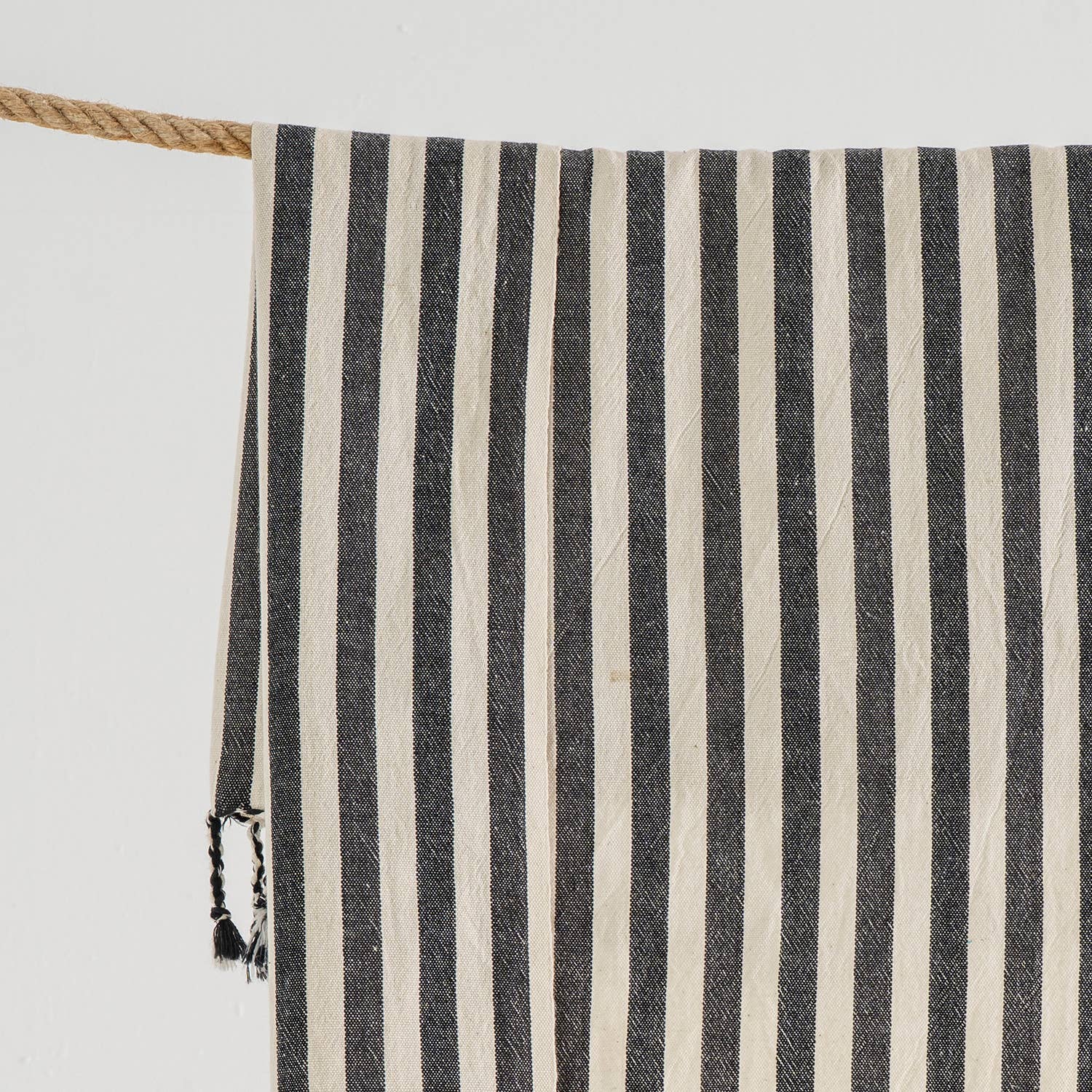 Light Weight 100% Cotton Beach Towels - Black/Cream