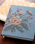 Cross Stitch Flowers Embroidered Journal Notebook