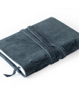 Suede Journal W/ Organic Cotton Paper Large: Blue Grey