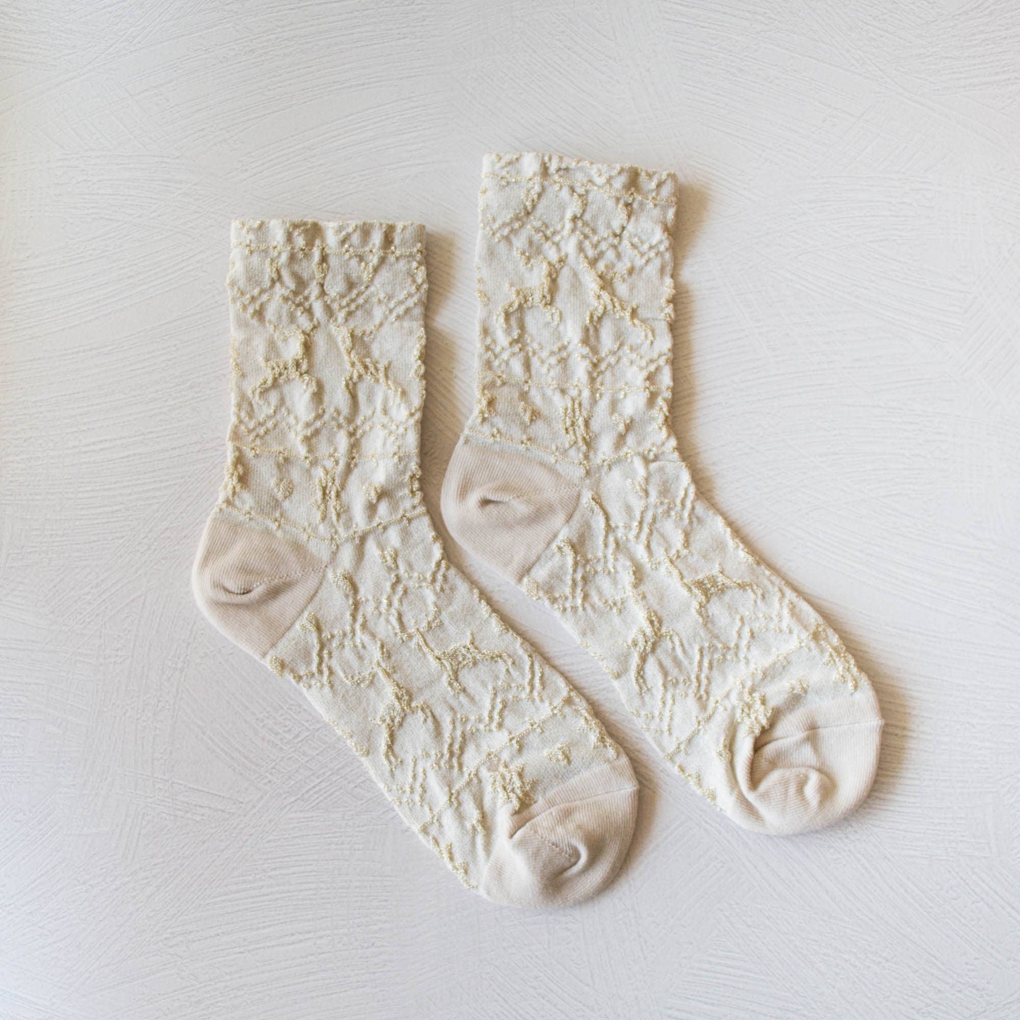 Christmas Glitter Casual Crew Socks: Dark Brown