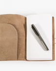Suede Journal W/ Organic Cotton Paper Small: Taupe
