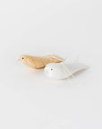 Hand-Carved Bird Ornament: White