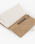 Suede Journal W/ Organic Cotton Paper Small: Taupe