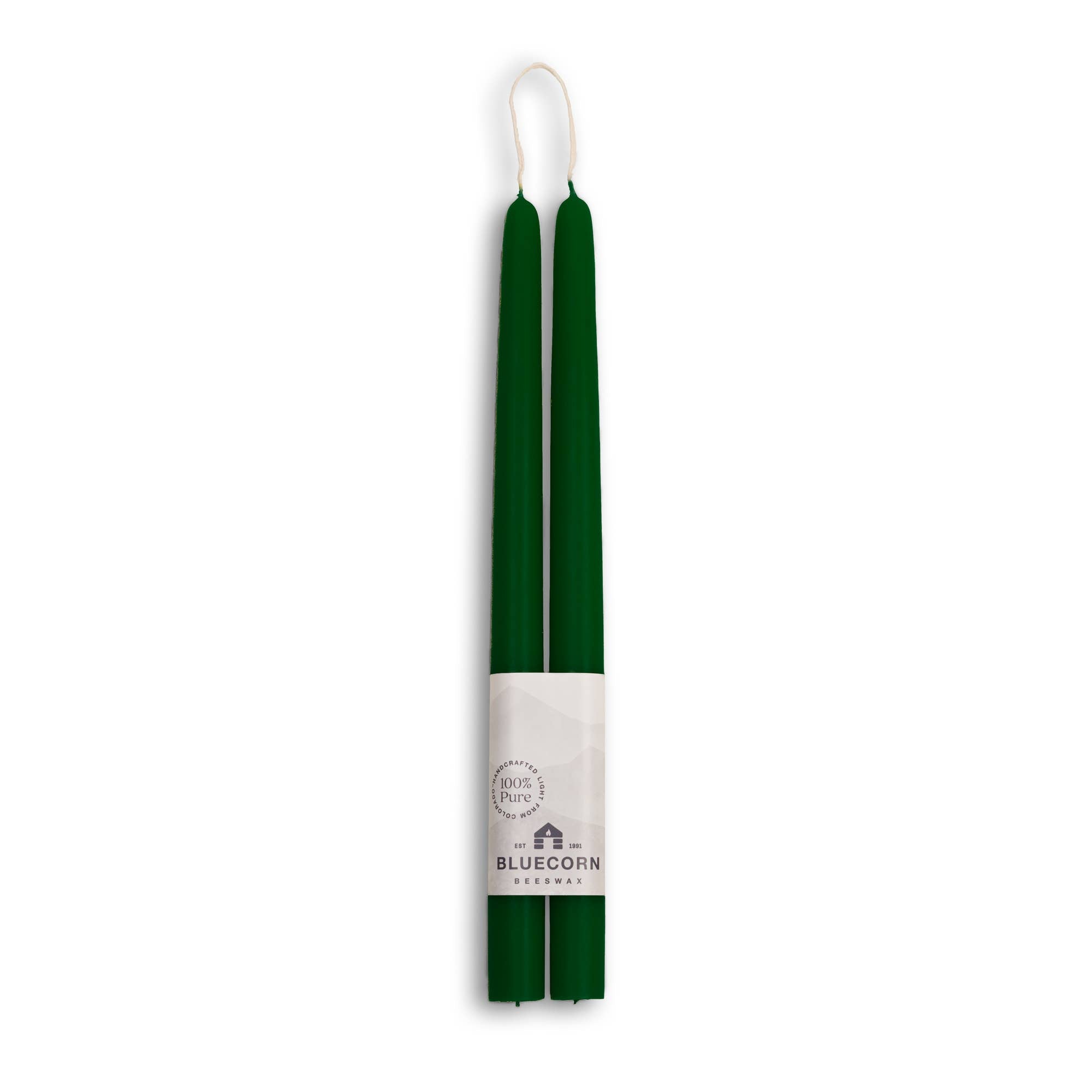 Beeswax Taper Candles – Dripless &amp; Handmade in USA: Teal / 8"