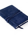 Suede Journal W/ Organic Cotton Paper Large: Dark Blue