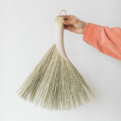 Turkey Wing Hand Broom - Natural Hemp