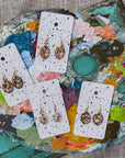 Artist Messy Paint Palette Earrings: Dark Brown
