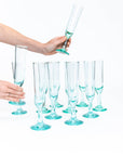 Handblown Champagne Flute Glass