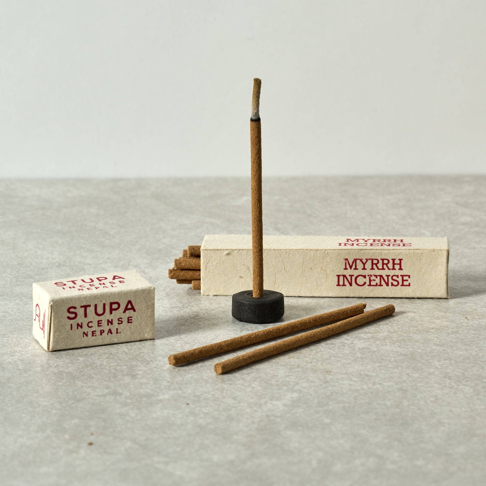 Myrrh Incense Sticks &amp; Holder - Set of 15