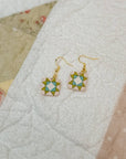 Quilt Block Dangle Earrings: Wild Prairie