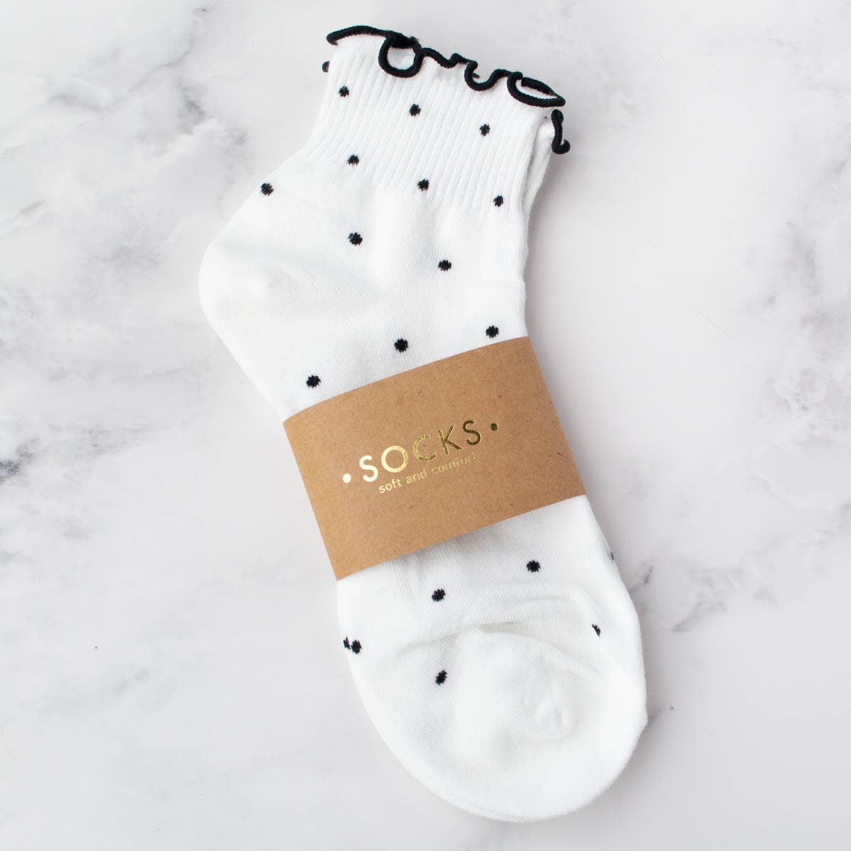 Cute Ruffled Ankle Socks: White