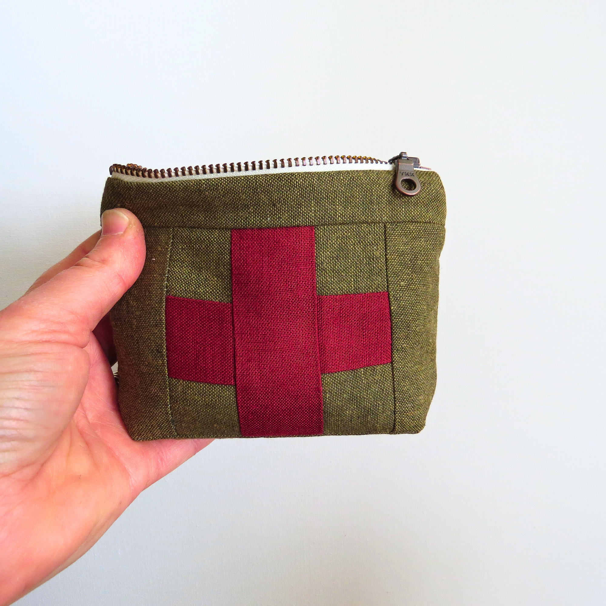 Handmade Mini First Aid Kit – Olive