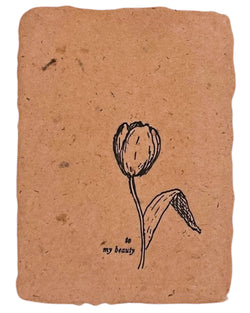 to my beauty tulip note card