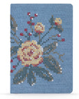 Cross Stitch Flowers Embroidered Journal Notebook