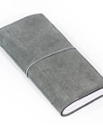 Suede Journal W/ Organic Cotton Paper Small: Green Gray