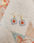 Quilt Block Dangle Earrings: Wild Prairie