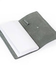 Suede Journal W/ Organic Cotton Paper Small: Green Gray