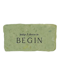 today I choose to begin intention card