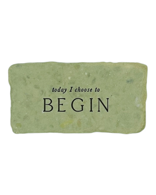 today I choose to begin intention card