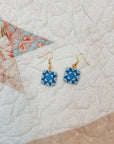 Quilt Block Dangle Earrings: Wild Prairie