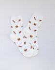 Breakfast Pastry Casual Socks: Ivory/Bakery