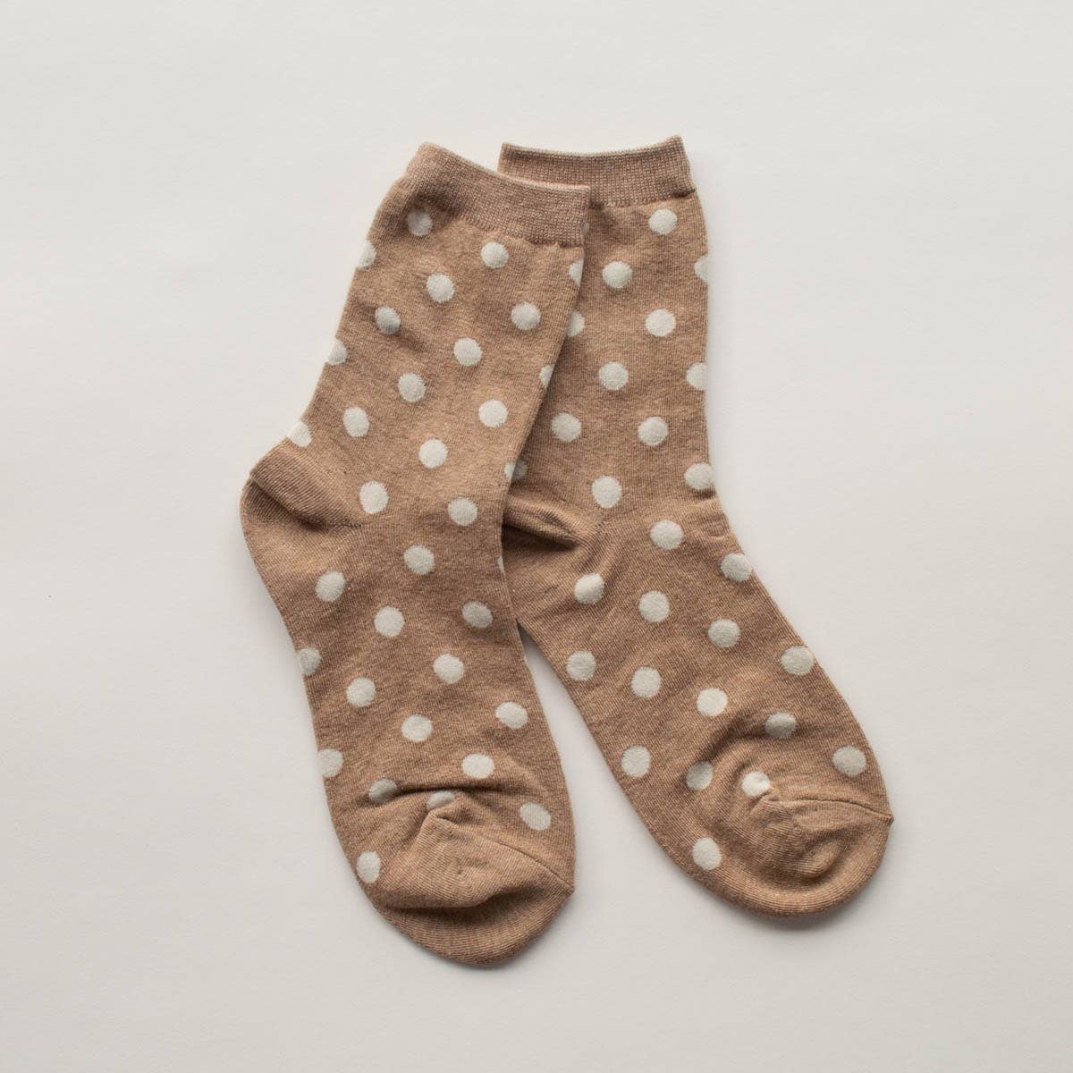 Polka Dots Casual Socks: Mauve