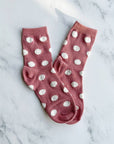 Women's Polka Dots Puff Casual Socks: Pink