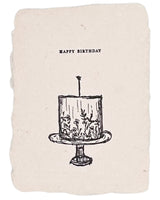 happy birthday cake note card