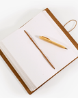 Suede Journal W/ Organic Cotton Paper Small: Cognac
