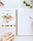 Bouquets watercolor workbook