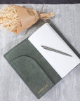Suede Journal W/ Organic Cotton Paper Small: Green Gray