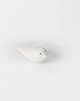 Hand-Carved Bird Ornament: White