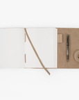 Suede Leather Journal w/ Organic Cotton Paper: Taupe