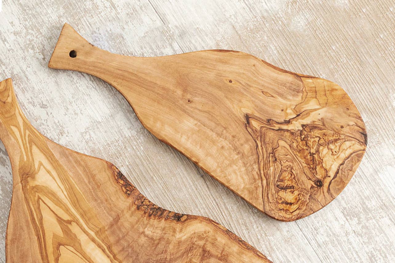 Italian Olivewood Charcuterie and Cheese Paddle Board: Small (9-11'')