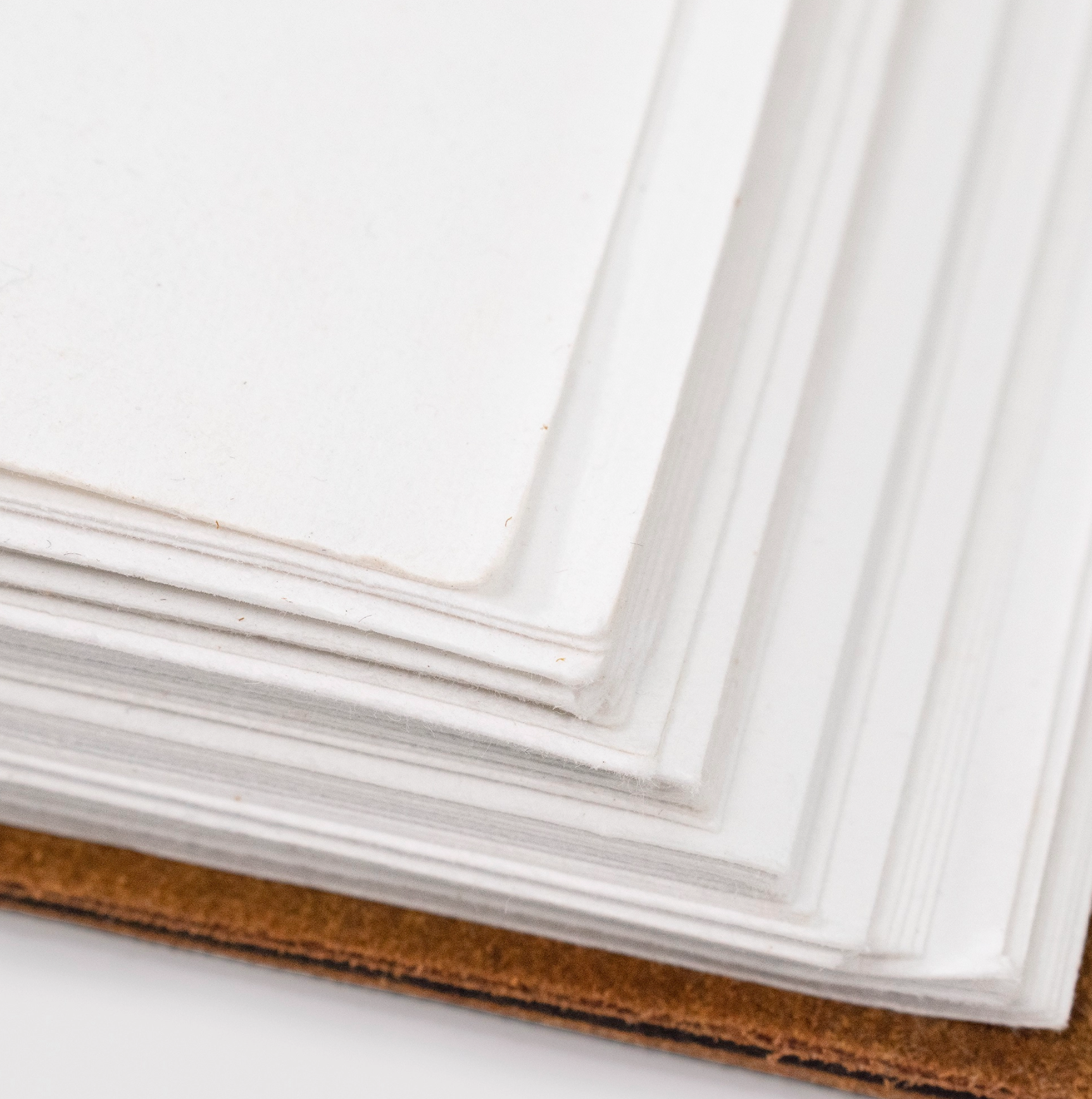 Suede Leather Journal w/ Organic Cotton Paper: Taupe