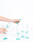 Handblown Champagne Flute Glass