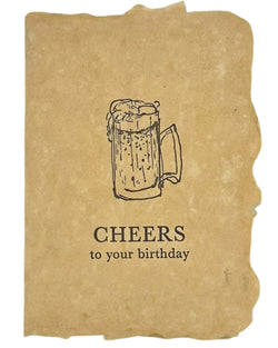 beer cheers to your birthday card