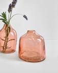 Bella Handblown Hammered Bud Vase: Blush