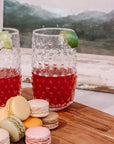 Large Clear Hobnail Tumbler Glass - 3" x 6"