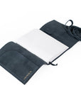 Suede Journal W/ Organic Cotton Paper Large: Blue Grey