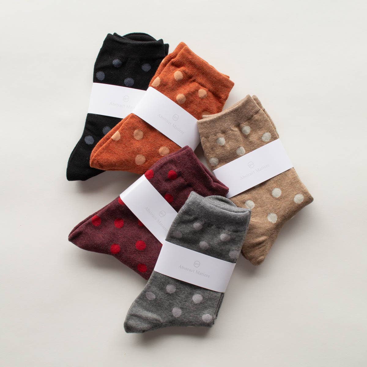 Polka Dots Casual Socks: Mauve