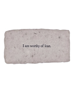 I am worthy of love affirmation card