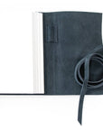 Suede Journal W/ Organic Cotton Paper Large: Blue Grey