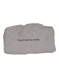 I don't have to worry affirmation card