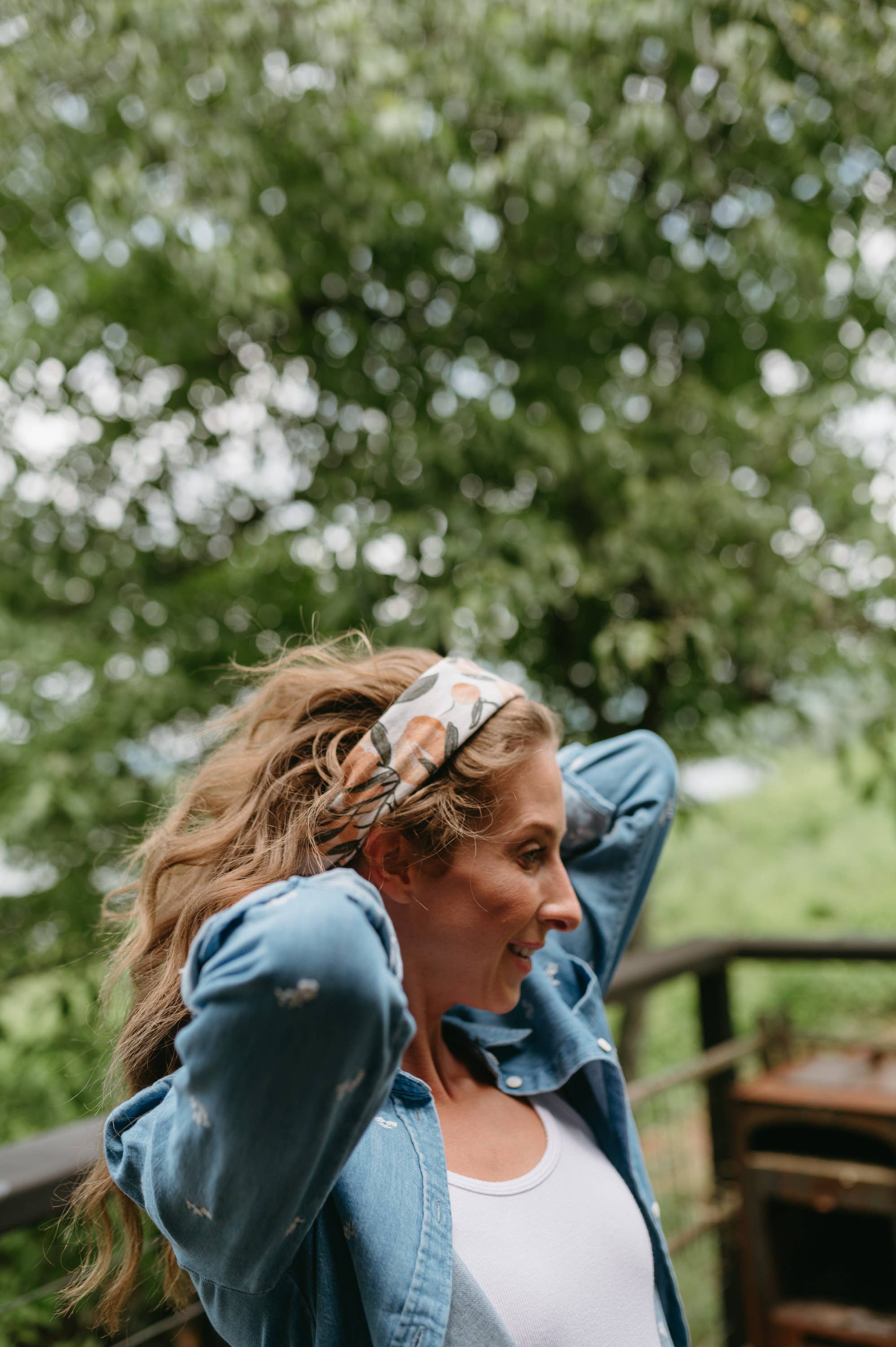 Bloom Field Flutterby Bandana - Blue Floral